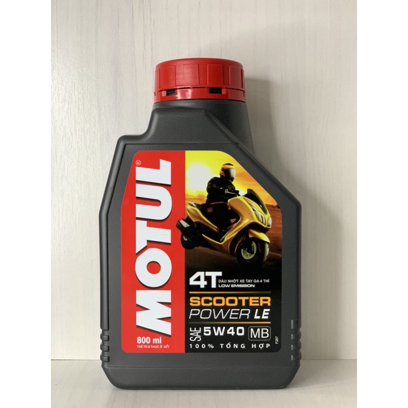 Nhớt Máy XE TAY GA Cao Cấp Motul Scooter Power LE 5W40 Tổng Hợp Toàn Phần API SN, JASO MB