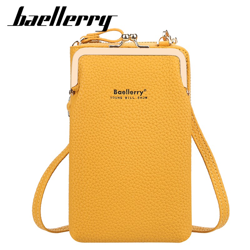 Baellerry Women Wallet Mid-Length Mobile Phone Bag Fashion Zipper Messenger Bag N8601