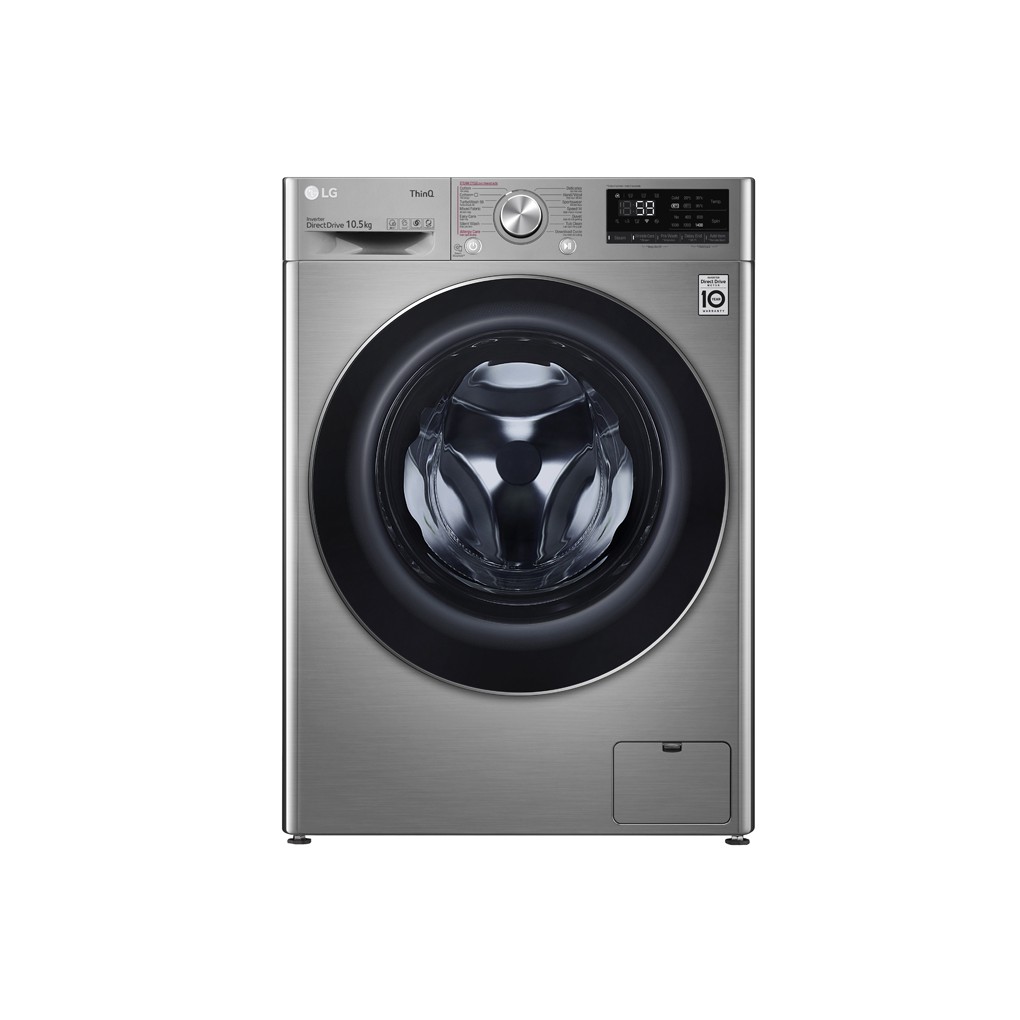 Máy giặt LG Inverter 10.5 kg FV1450S3V - Hiệu suất sử dụng điện 13.3 Wh/kg, Công nghệ giặt hơi nước Steam