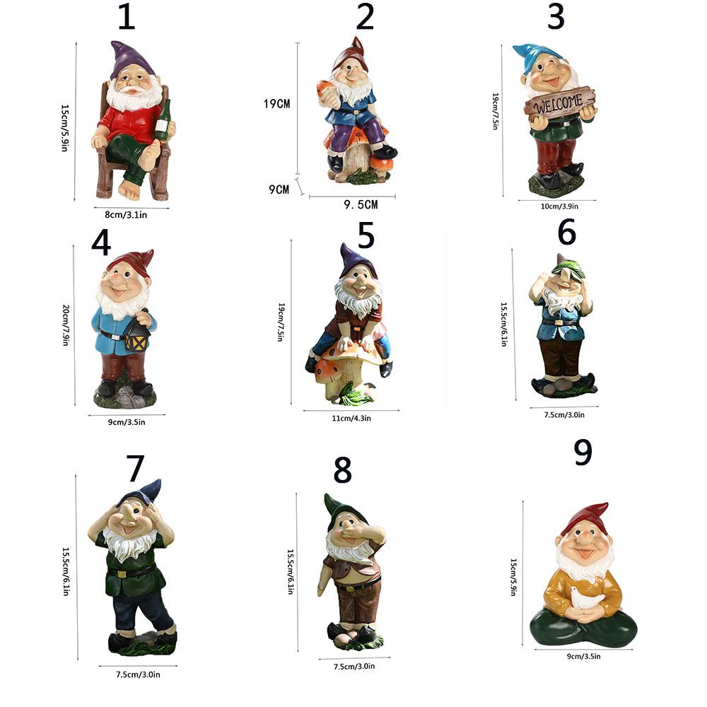 Mô Hình Chậu Hoa Gnomes Gnome Bằng Nhựa Resin Vui Nhộn Trang Trí Tiểu Cảnh