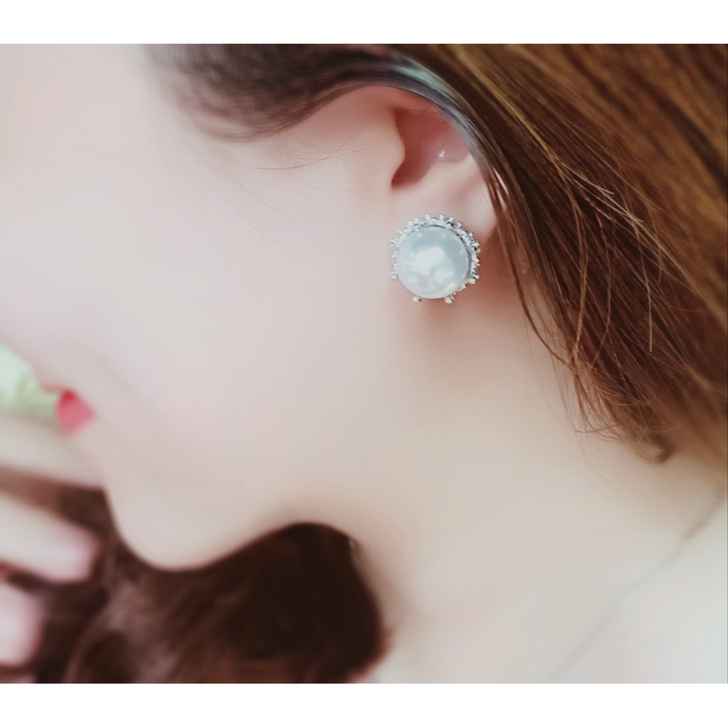 Bông tai Bạc Ngọc trai thời trang - ANCARAT - B2