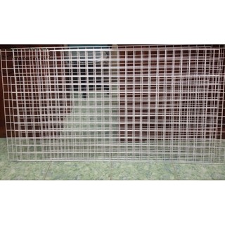 Xả Kho 7 Chiếc Lưới 50x100Cm Sắt Ô Vuông Sơn Trắng Treo Phụ Kiện