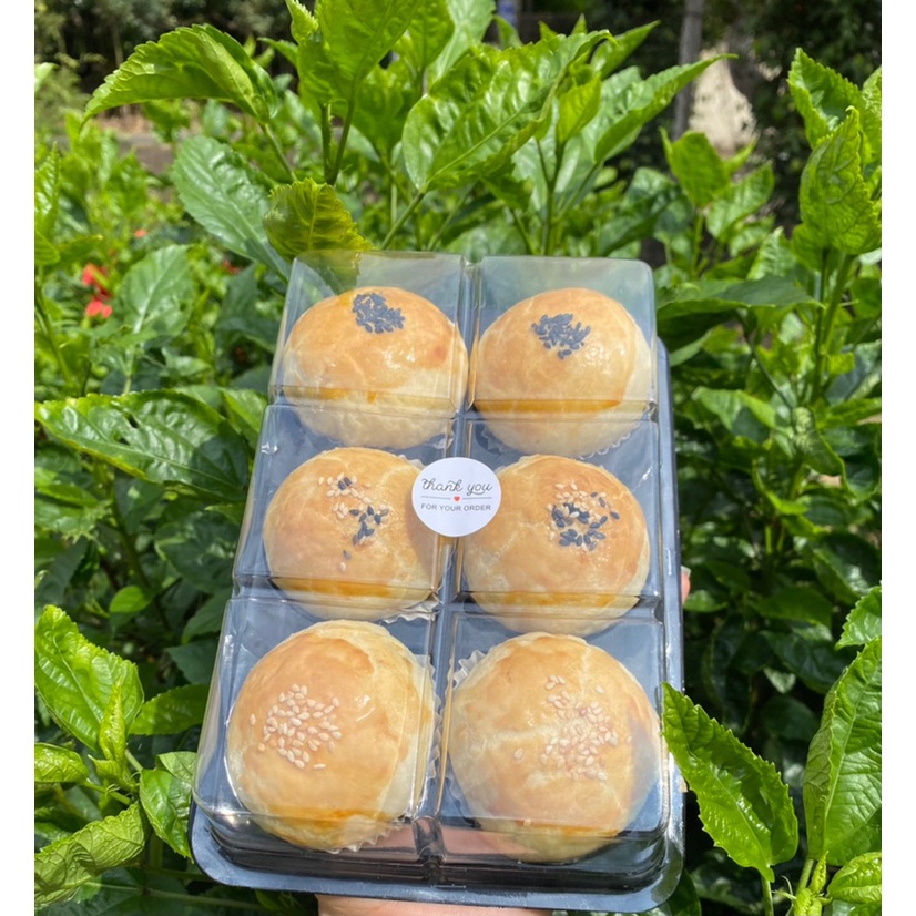 100 Hộp 6 ngăn lớn FG332 đựng bánh trung thu 50g-75g, mochi