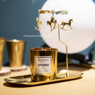 Set khay đế nến kèm chong chóng xoay, Khay decor nến, Phụ kiện nến thơm