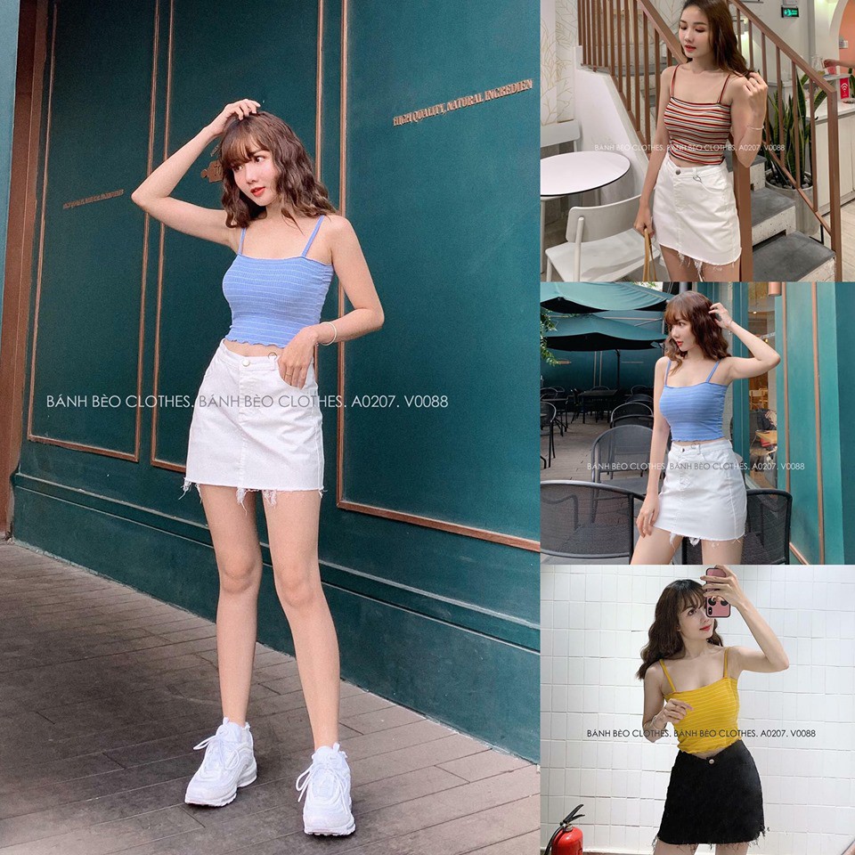 chân váy kaki lai rách mt268 trắng sml