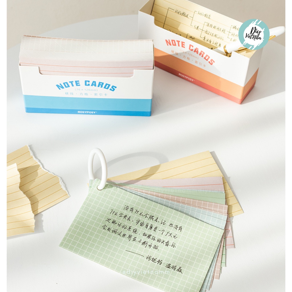 GIẤY NOTE CARDS Ô VÀ KẺ NGANG