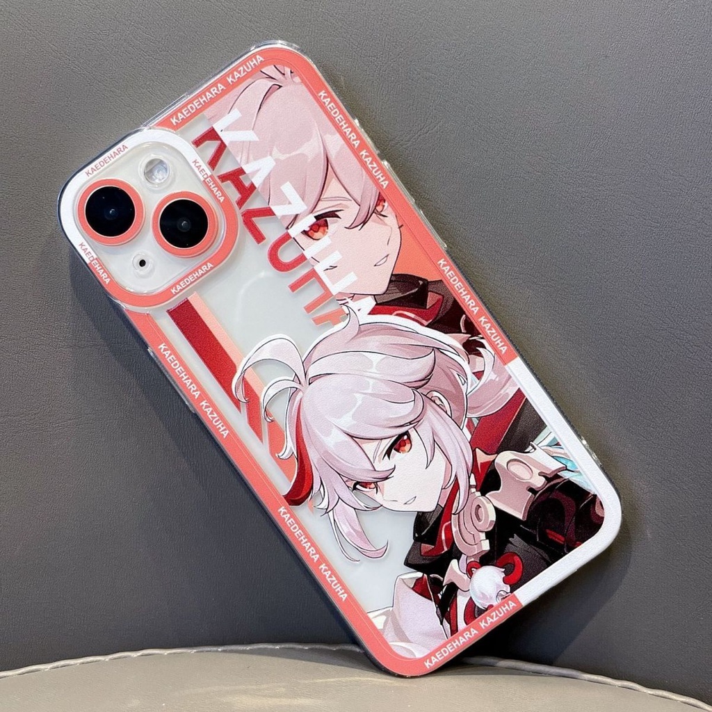 Ốp Điện Thoại Mềm Trong Suốt Họa Tiết Game Kazuha Hai Chiều Cho iPhone 13 12 11 pro promax x xs xsmax xr 7 8 plus