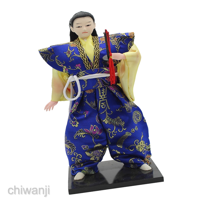 Mô hình búp bê Samurai mặc Kimono 12  trang trí