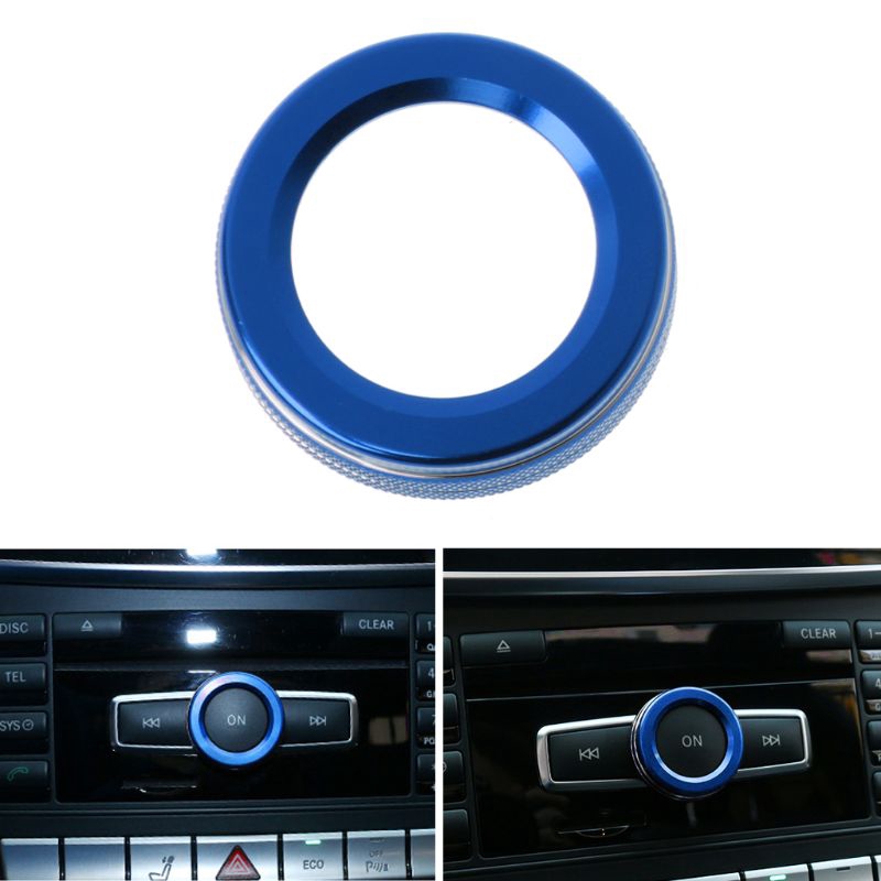 Vòng Kim Loại Gắn Trang Trí Nút Âm Lượng Xe Hơi Mercedes Benz A B E Class