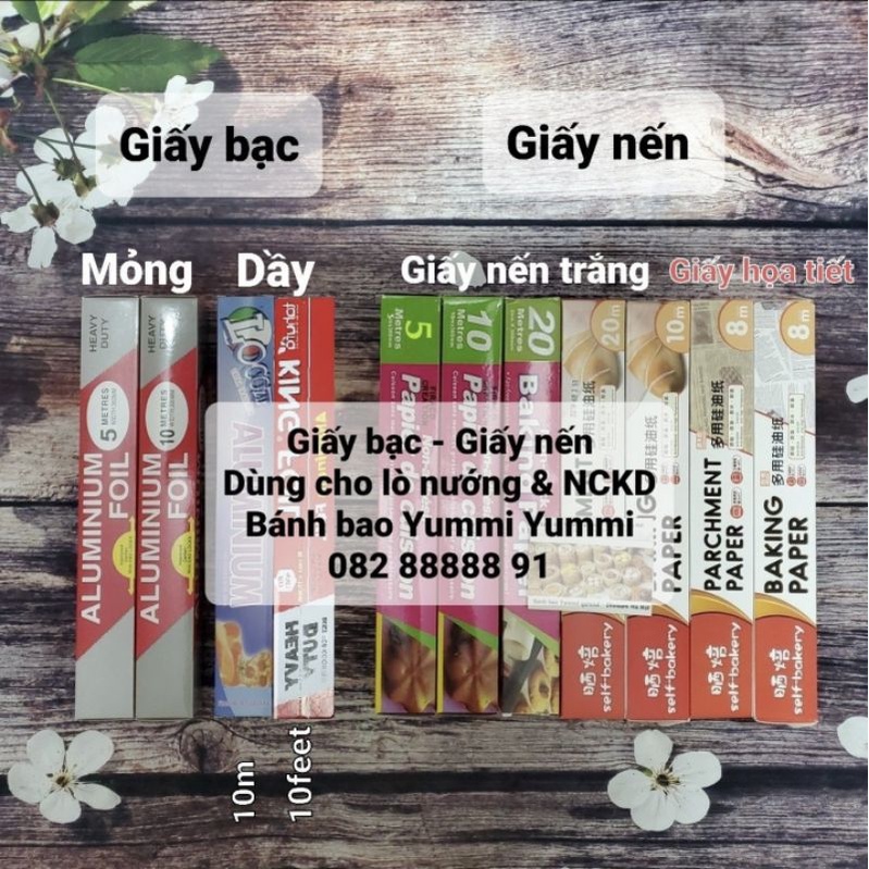 Giấy bạc / Giấy nến cuộn 5 - 10 - 20 mét x 30cm , dùng để nướng bbq ,nướng bánh