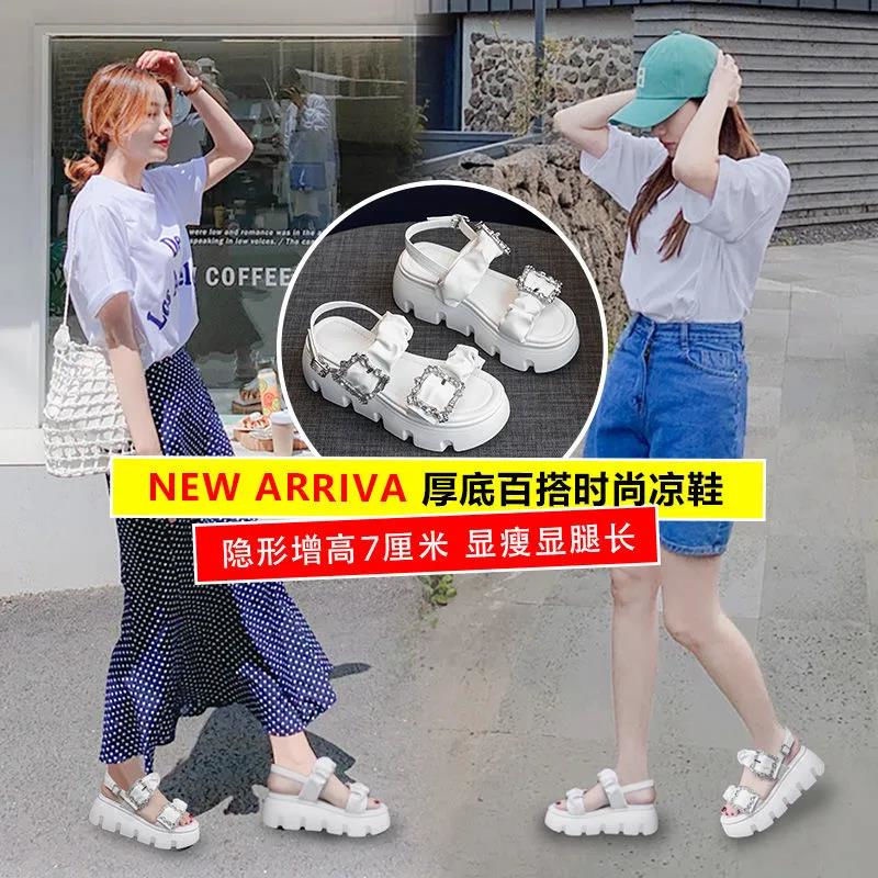 Dép Đế Xuồng Dày Dặn Tăng Chiều Cao Thoải Mái Phong Cách Mới Cho Nữ
