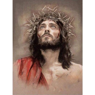Bộ tranh thêu chữ thập thủ công 11CT hình chúa Jesus
