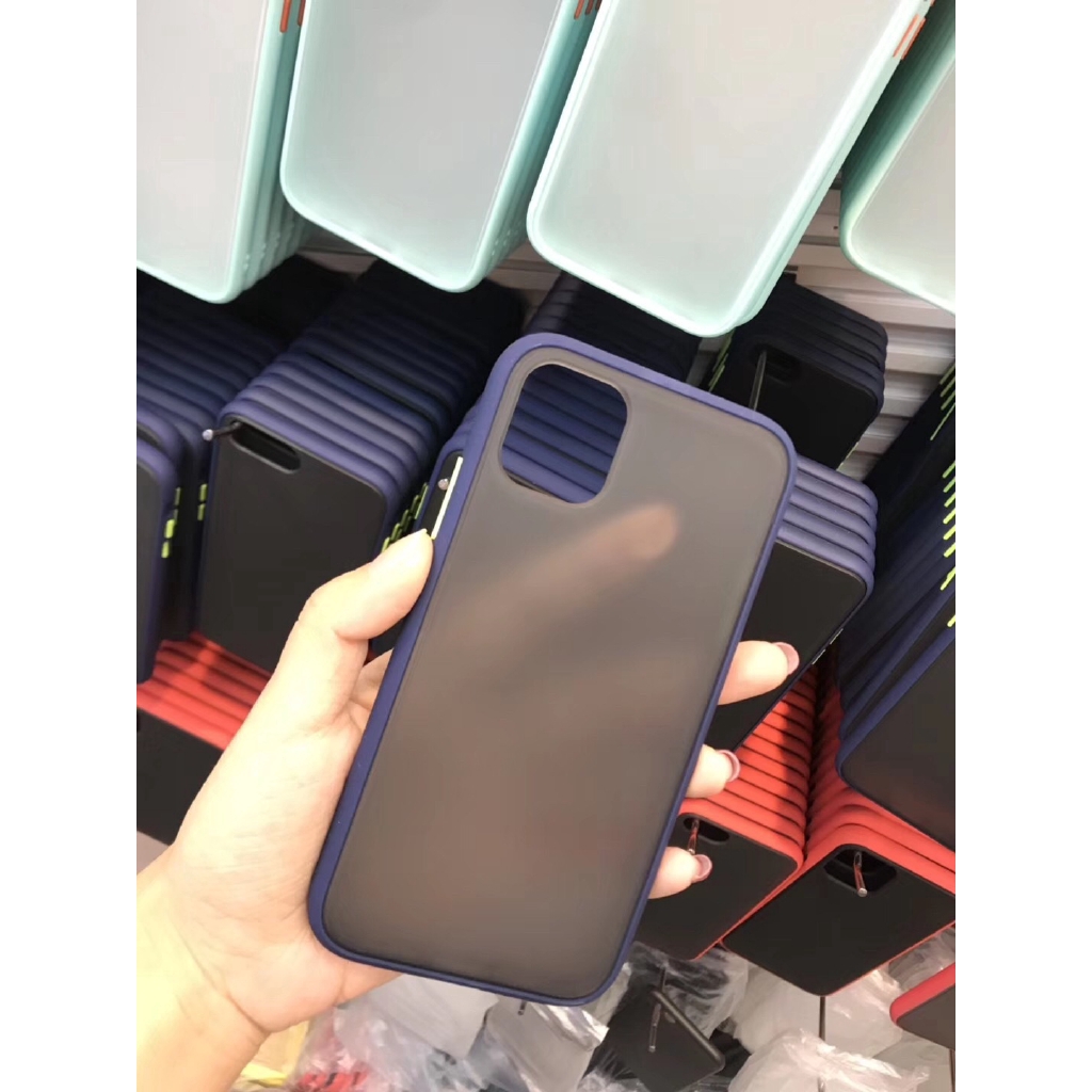 Ốp oại mềm mặt lưng màu đục viền màu kẹo chống trơn cho iPhone 11 Pro X XS Max XR 6 7 8 Plus 11Pro Max | BigBuy360 - bigbuy360.vn