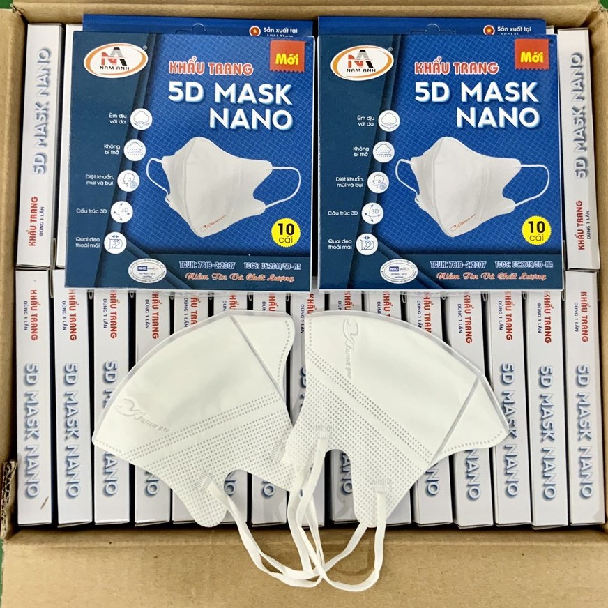 Khẩu trang N95 -HỘP 10 CÁI- Khẩu Trang VN95 Famapro - Khẩu Trang 5D Famapro - Khẩu trang 4D Famapro