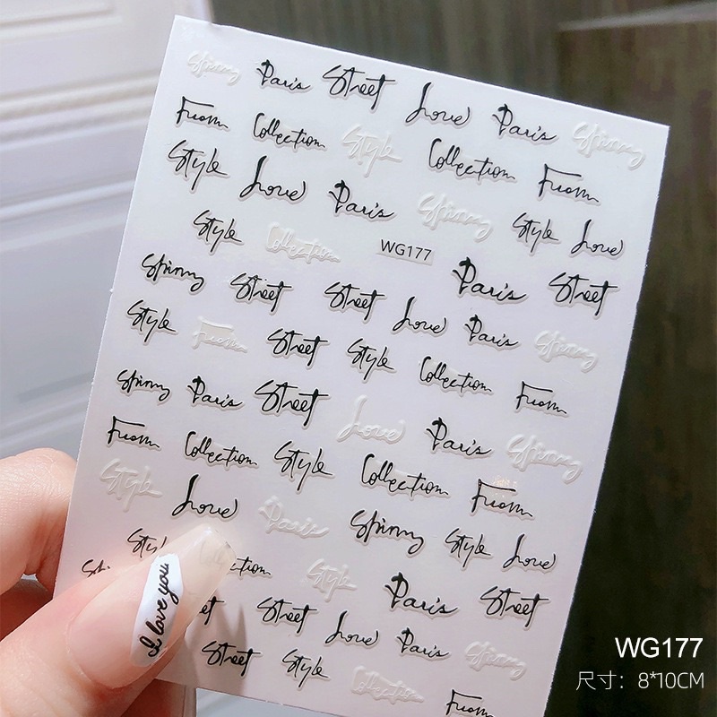 Sticker chữ dán móng nail