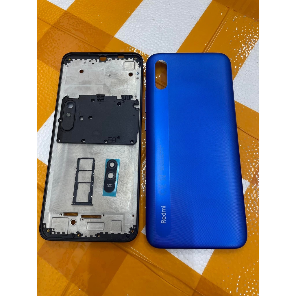 Vỏ bộ Xiaomi Redmi 9A xanh sim zin new