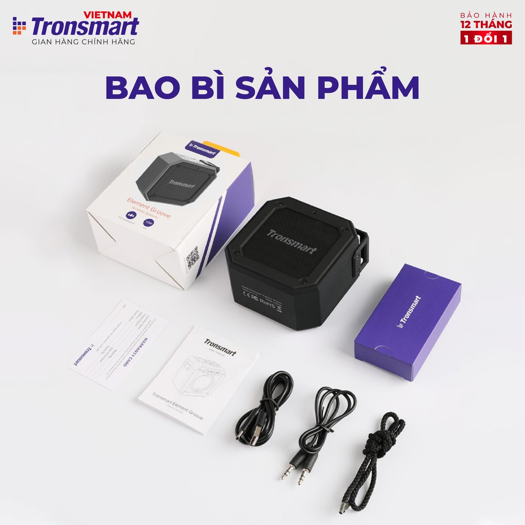 Loa Bluetooth Tronsmart Groove Speaker Chống nước IPX7 - Hàng phân phối chính hãng - Bảo hành 12 tháng 1 đổi 1