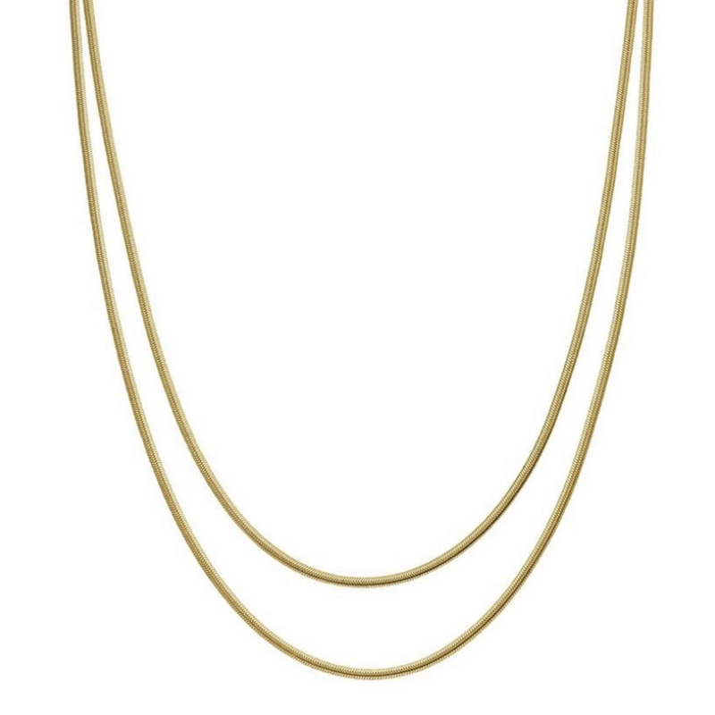 vòng cổ Mạ Vàng Mặt Gợn Sóng Thời Trang Cho Nữ