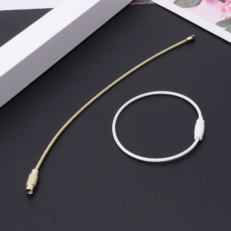 Dây móc chìa khóa bằng thép không gỉ nhiều màu sắc