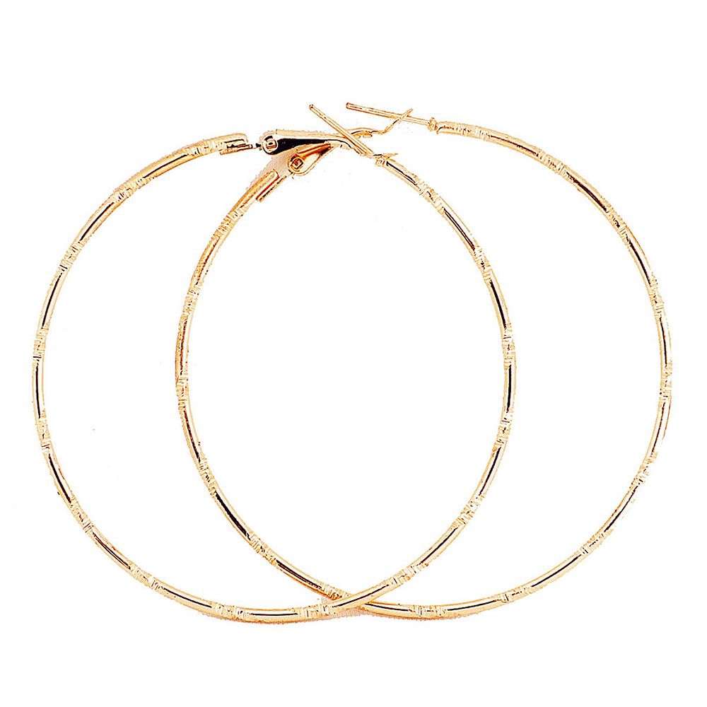 MXMUSTY Sexy Personality Geometric Big Circle Hoop Dangle Earrings Bamboo Joint Style Circle Earrings