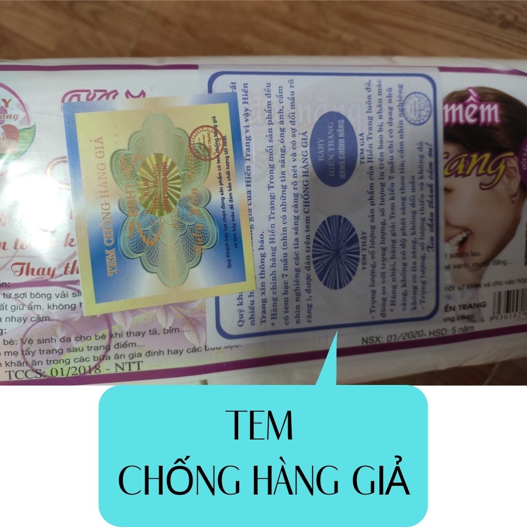 Khăn khô HIỀN TRANG khăn vải đa năng cho bé 200g