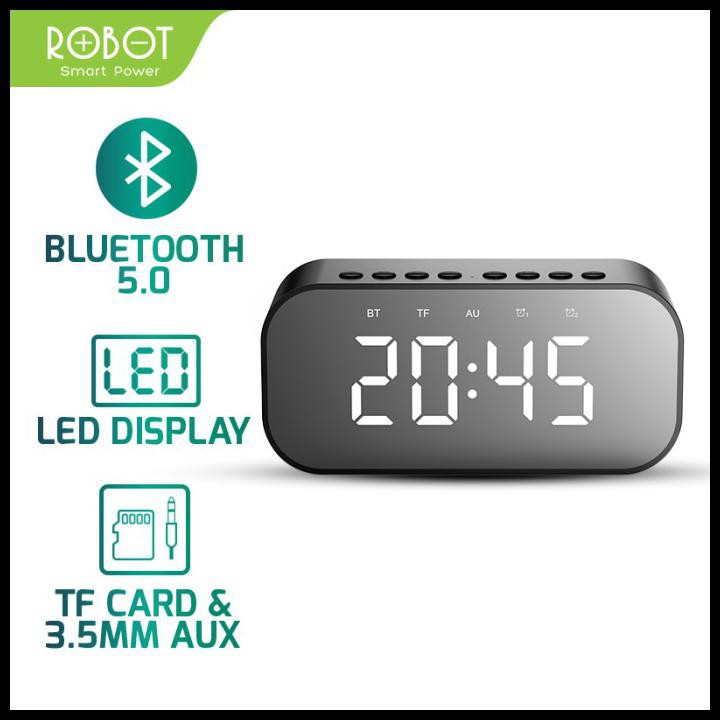 Loa Bluetooth 5.0 Hình Robot Rb550 Ea352 Có Màn Hình Led Hiển Thị Báo Thức