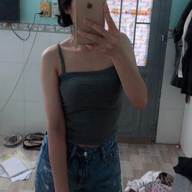 Áo hai dây trơn - Áo 2s basic thun lụa - AO067 | BigBuy360 - bigbuy360.vn