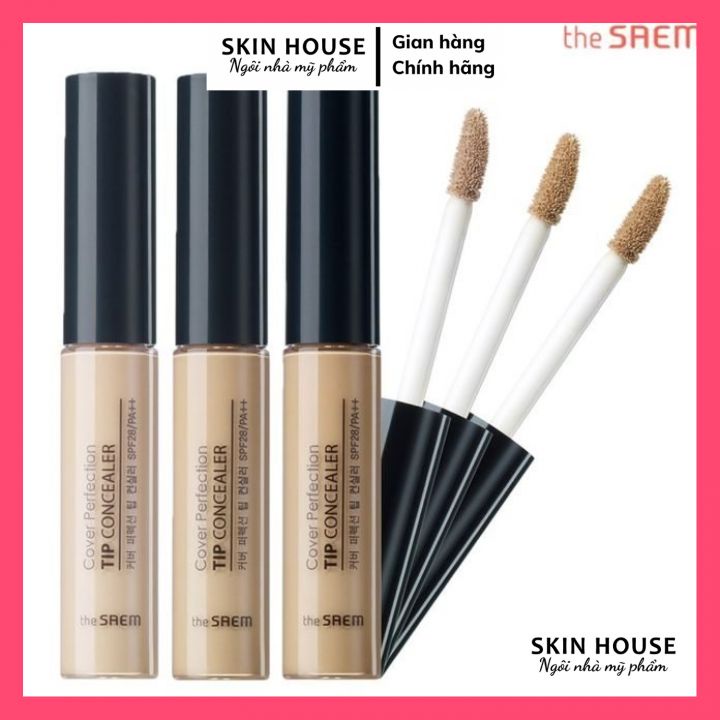 Kem Che khuyết điểm The Saem Cover Tip Perfection Concealer SPF28 PA++