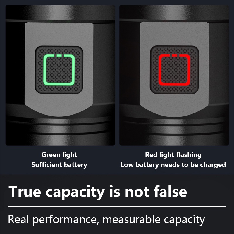 Đèn Pin LED P120 5000 Lumen 3 Chế Độ Siêu Sáng Chống Thấm Nước Tiện Dụng