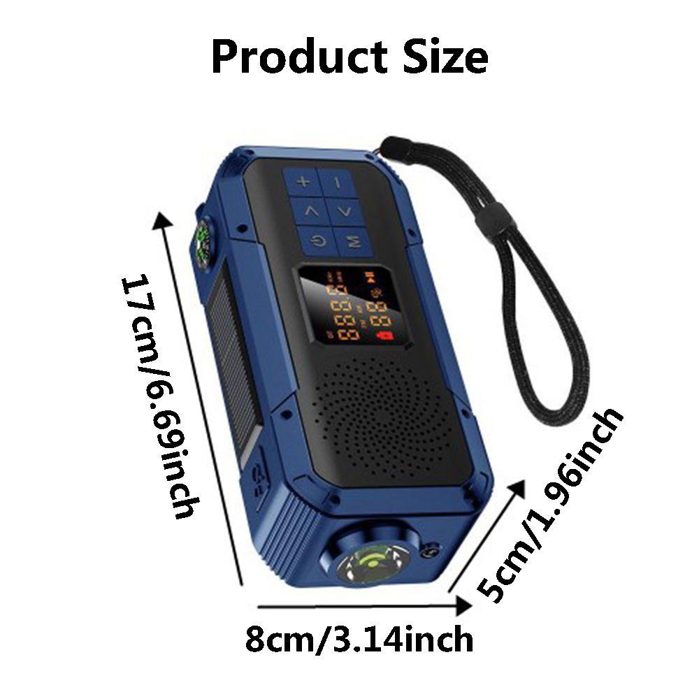Máy Cạo Râu Năng Lượng Mặt Trời SOS NOAA / WB / AM / FM Có La Bàn Tiện Lợi