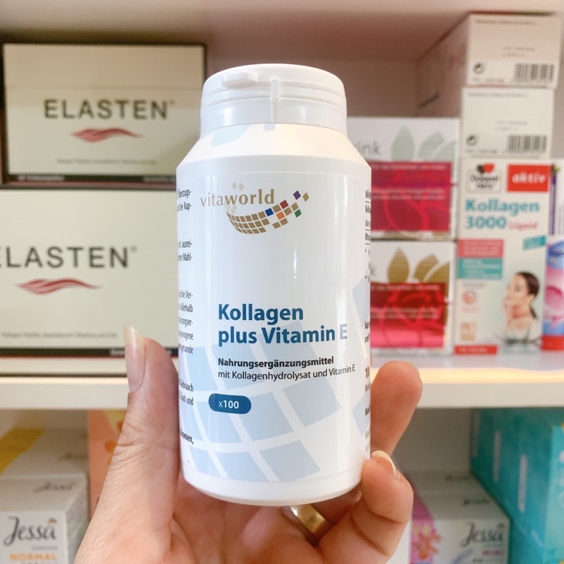 Kollagen Plus VitaminE Collagen Vitaworld - 100Viên - Hàng nội địa Đức