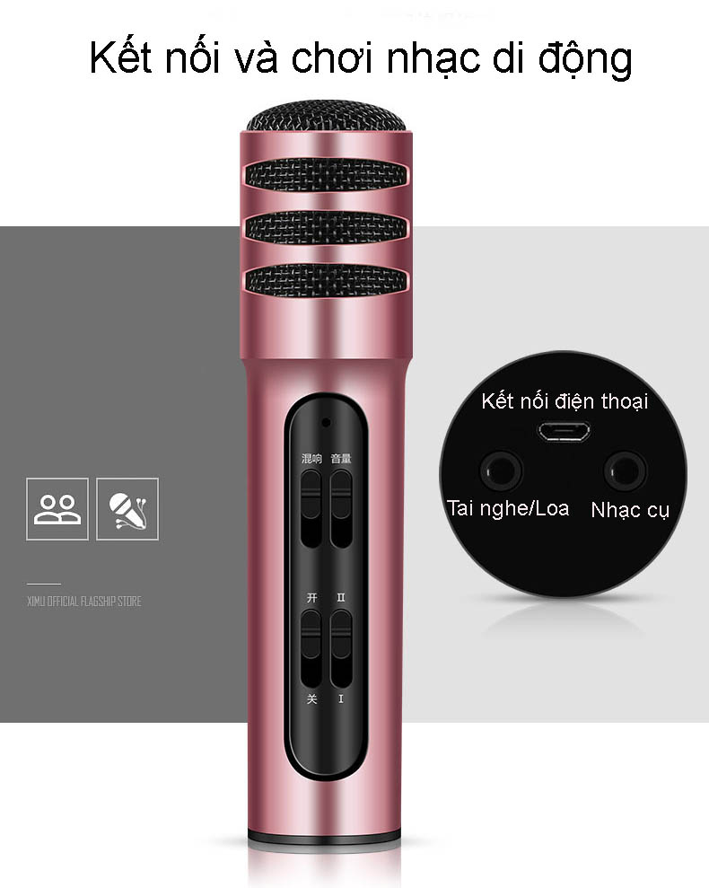 Mic Thu Âm Chuyên Nghiệp Cao Cấp C7 Hát Karaoke, Livestream, Bán Hàng Mic Thu Âm Loại Xịn Livestream Online Cực Hay