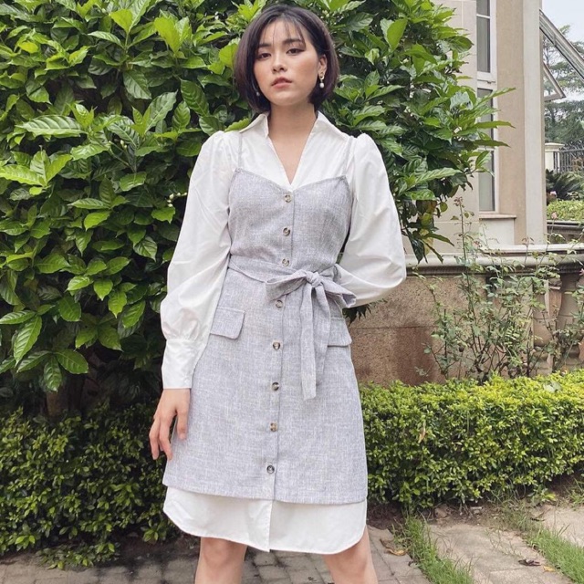 Đầm phối sơmi