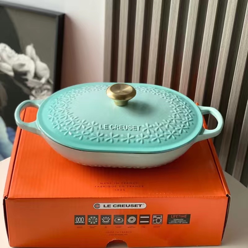 Nồi gang tráng men hình bầu dục Le creuset 31cm oder