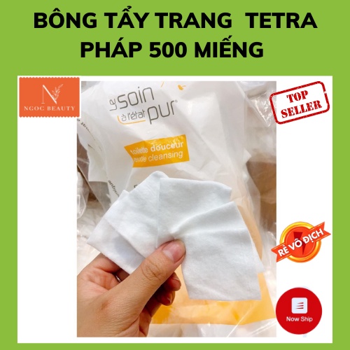 Bông Tẩy Trang Pháp, Tetra Medical Carrés de Coton 500 miếng