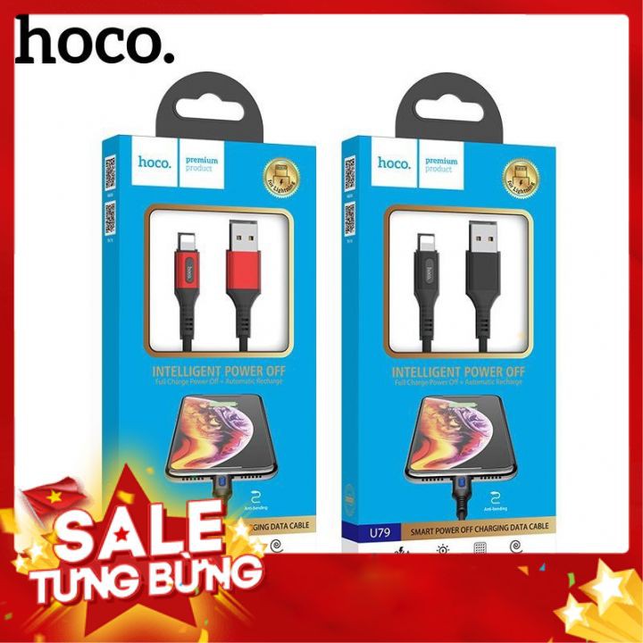 Dây cáp sạc HoCo U79 type c micro usb iphone 6,7,8 chính hãng chống cháy nổ dây sạc lighting phụ kiện Poogroup