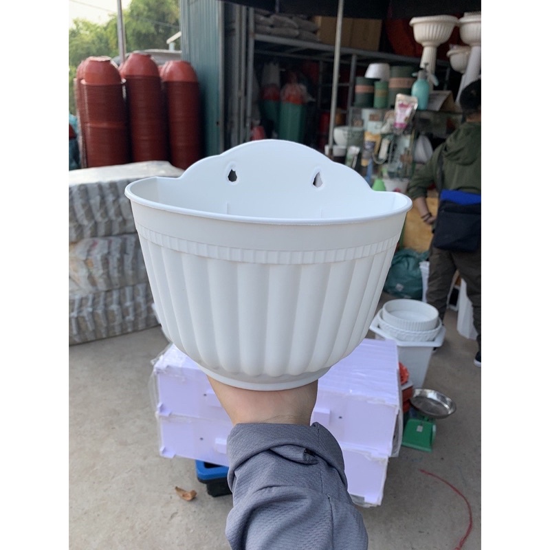 Chậu ốp tường Vân sọc hàng dày đẹp ạ