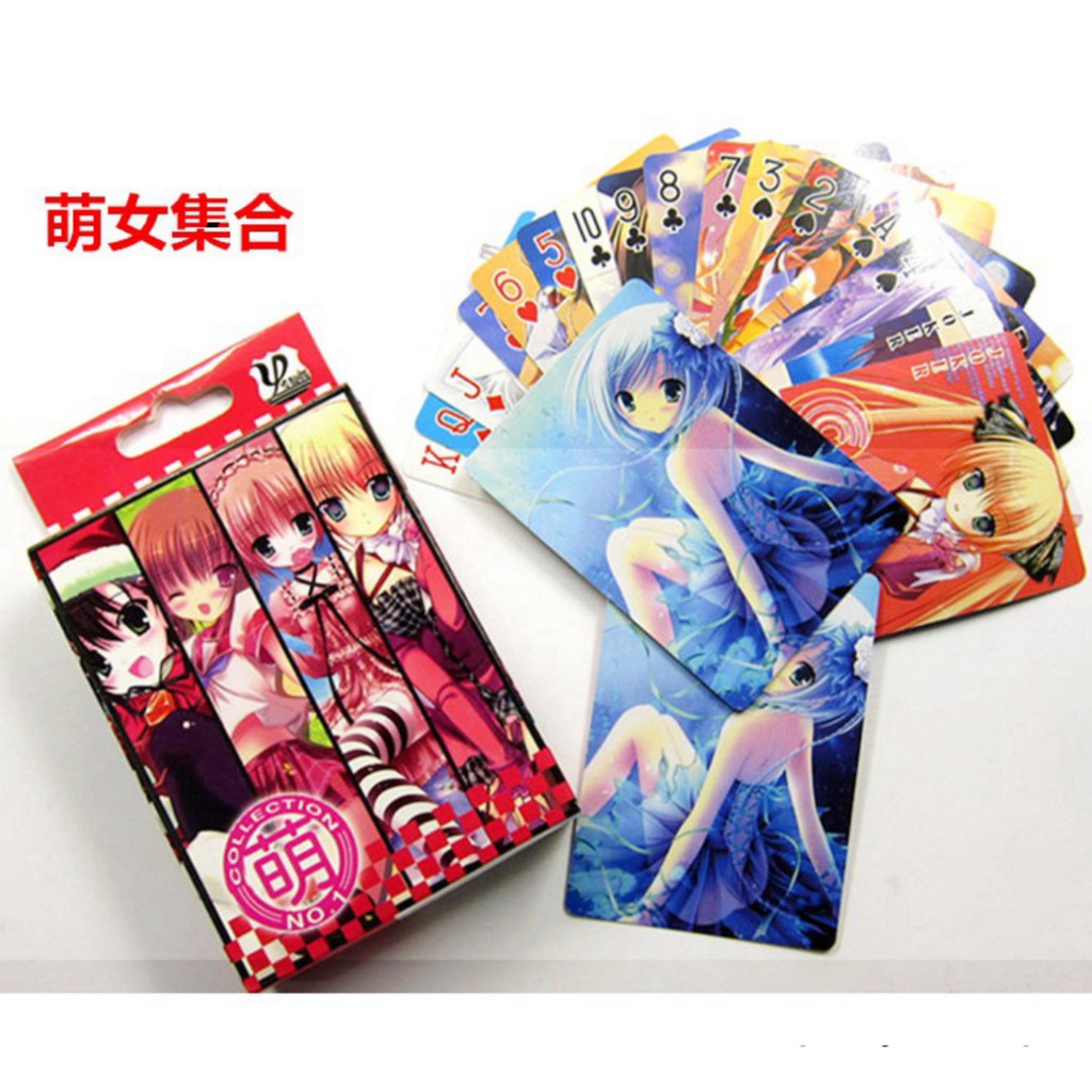 Bộ bài tú lơ khơ 54 ảnh anime chibi ONE PIECE VUA HẢI TẶC nhiều mẫu xinh xắn