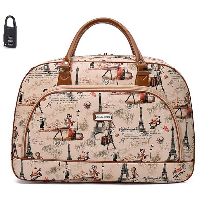 Túi Trống Du Lịch Họa Tiết- Tặng Kèm Khóa Số Chống Trộm TUI-85