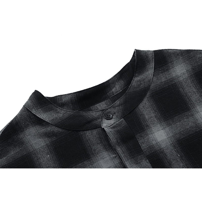 FEAR OF GOD FOG Season 6 Mainline Henry Collar Half Open Button High Street Loose Short Sleeve Plaid Shirt