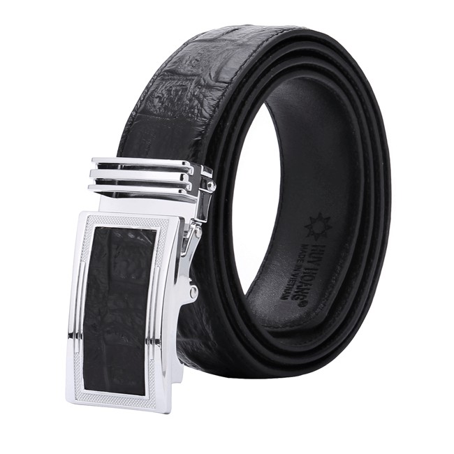 Dây nịt nam da bò vân cá sấu Huy Hoàng 3,5P bòmàu da, đen, nâu HP4116-17-18