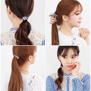 Sét 12 dây buộc tóc Hàn Quốc, chun cột tóc