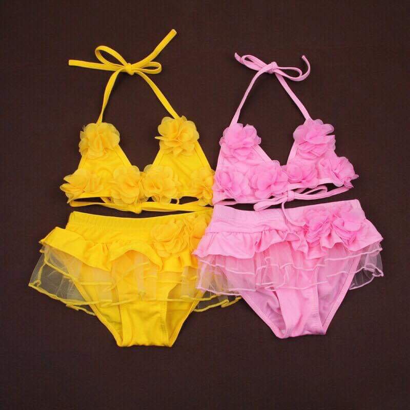 đồ bơi bé gái giún hoa cute Freesize 045