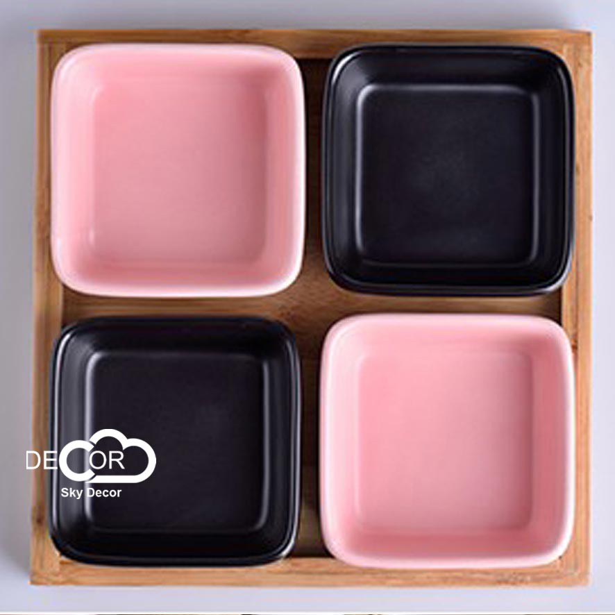 Chén Nordic vuông - Dụng cụ nhà bếp, đựng thức ăn, trang trí thức ăn, trang trí nội thất - Skydecor