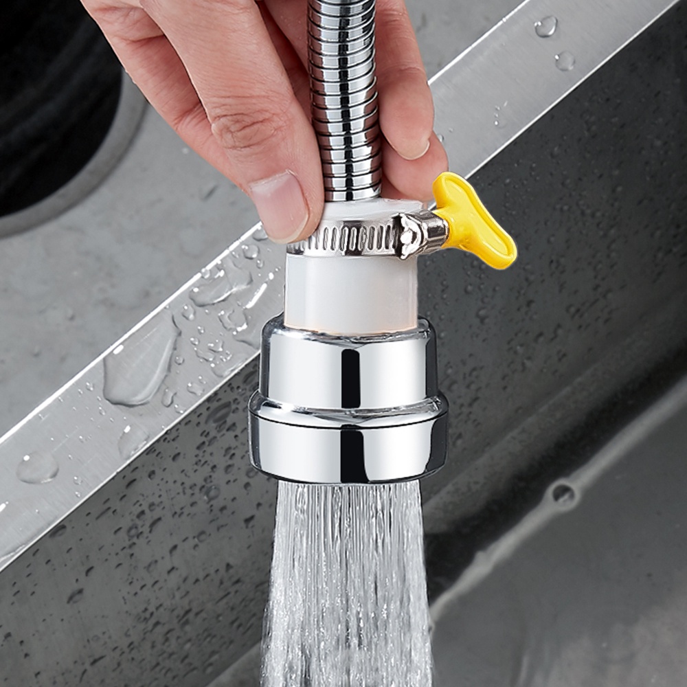 Đầu Nối Vòi Nước 4 Răng Dày Dặn Thông Dụng Nhanh Chóng Kèm Cờ Lê / Ống Nước / Vòi Hoa Sen &amp; Đầu Nối Vòi Rửa