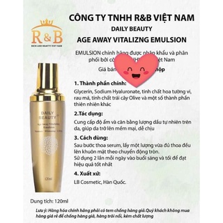 Sữa dưỡng trắng da R&B Hàn Quốc (giá sỉ)