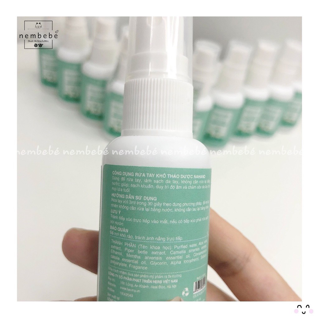 Xịt Rửa Tay Khô Thảo Dược NAHAND - NemBeBé | BigBuy360 - bigbuy360.vn