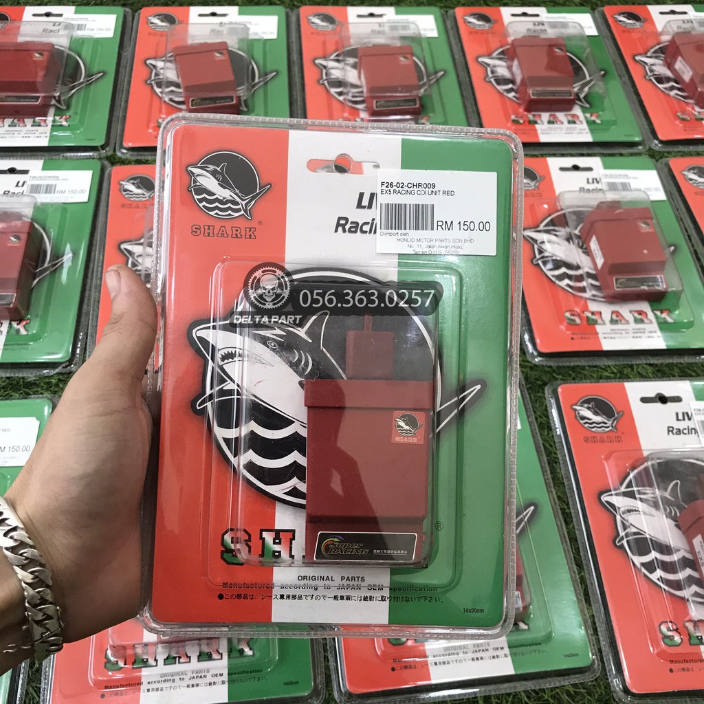 ❈⊕❁IC shark mẫu mới hàng nhập malay - Super Racing cho wave100, dream,67,cup...