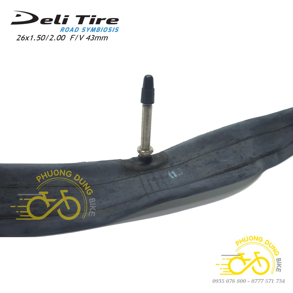 Ruột (Săm) xe đạp Deli Tire 26x1.5-2.0 43mm Van Pháp - Van Xe Đạp