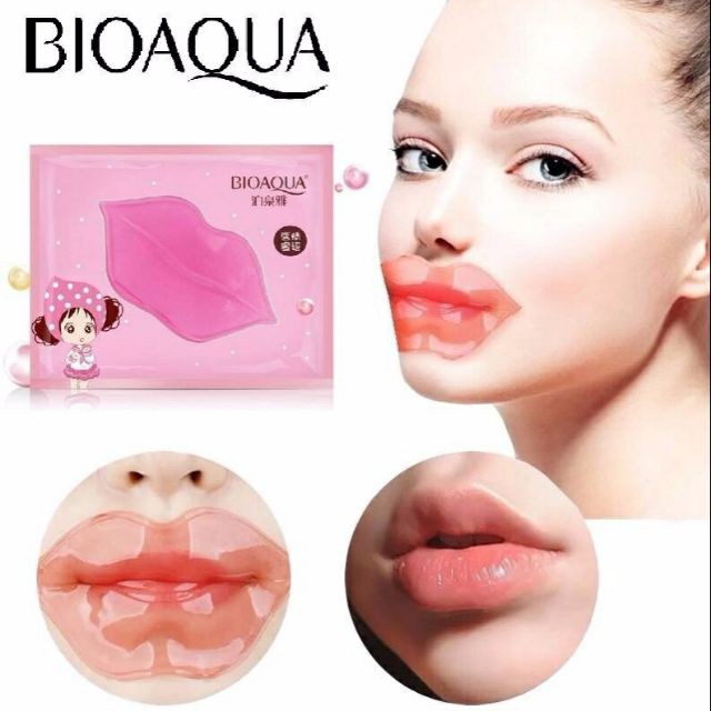 COMBO 10 miếng Mặt nạ môi , mask môi Bioaqua dưỡng ẩm và làm mờ thâm